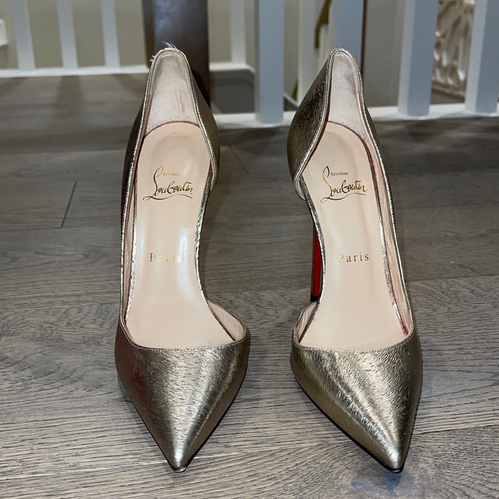 Christian Louboutin Iriza Metallic Gold 100mm